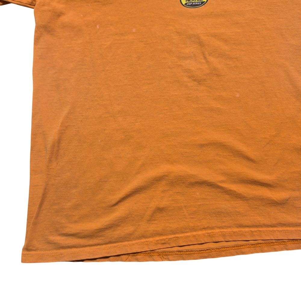 Y2K Distressed Gorpcore Tee Mens XL Orange 2006 NASCAR Tony Stewart Nextel‎ Cup - Picture 10 of 13